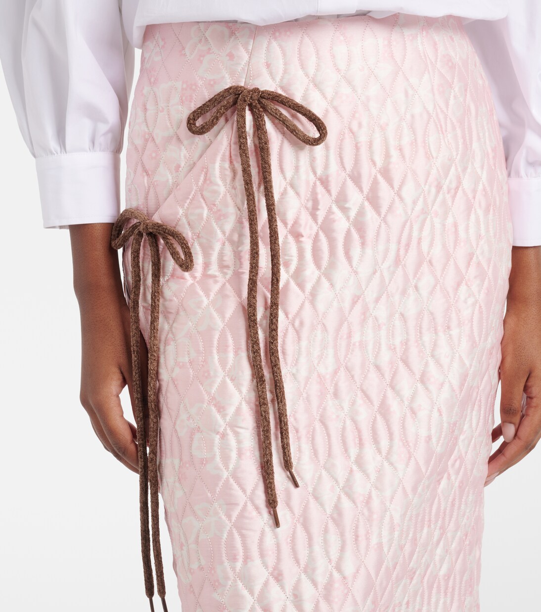 Falda tubo floral acolchada | Simone Rocha