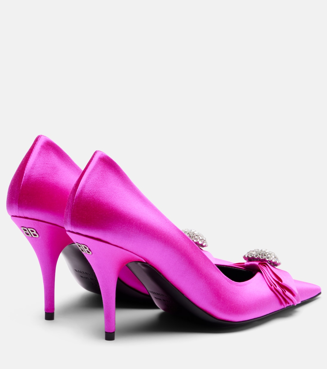 Avenue Palazzo 90 embellished satin pumps | Balenciaga