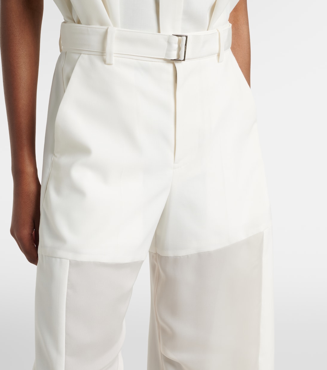 Belted barrel-leg pants | Sacai