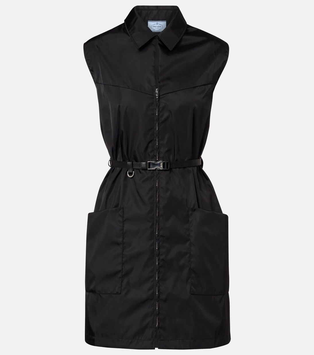 Re-Nylon belted zip-up minidress | Prada