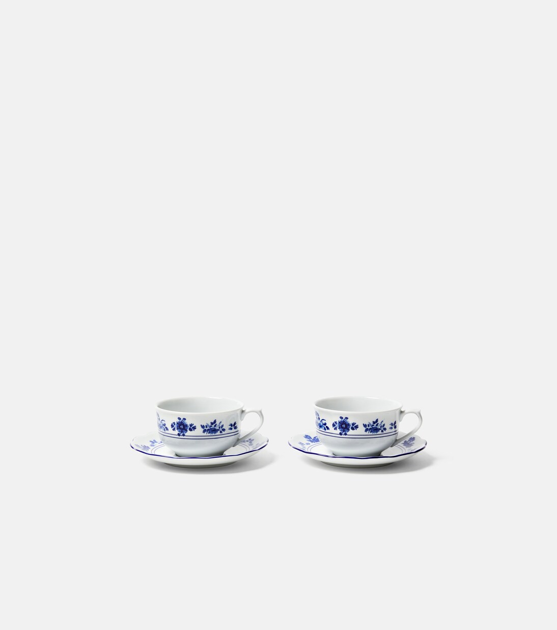 Gloria set of 2 porcelain teacups and saucers | Cabana