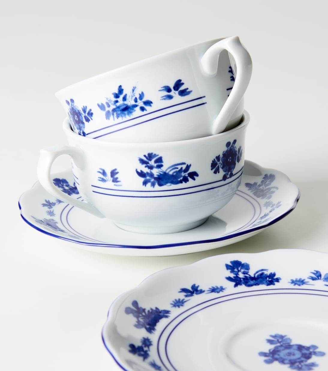 Gloria set of 2 porcelain teacups and saucers | Cabana