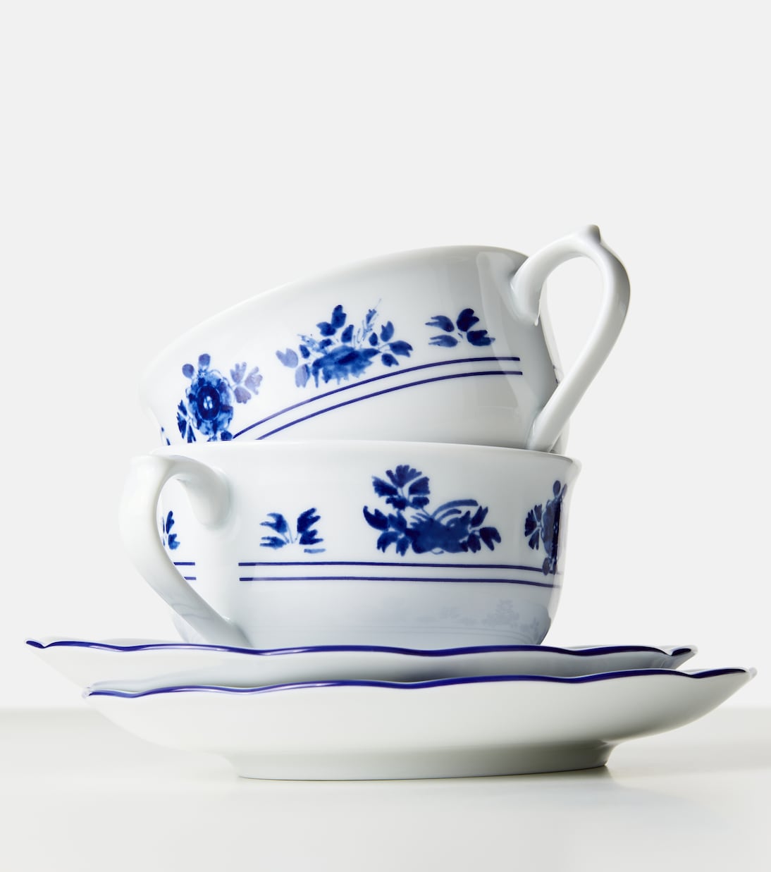 Gloria set of 2 porcelain teacups and saucers | Cabana