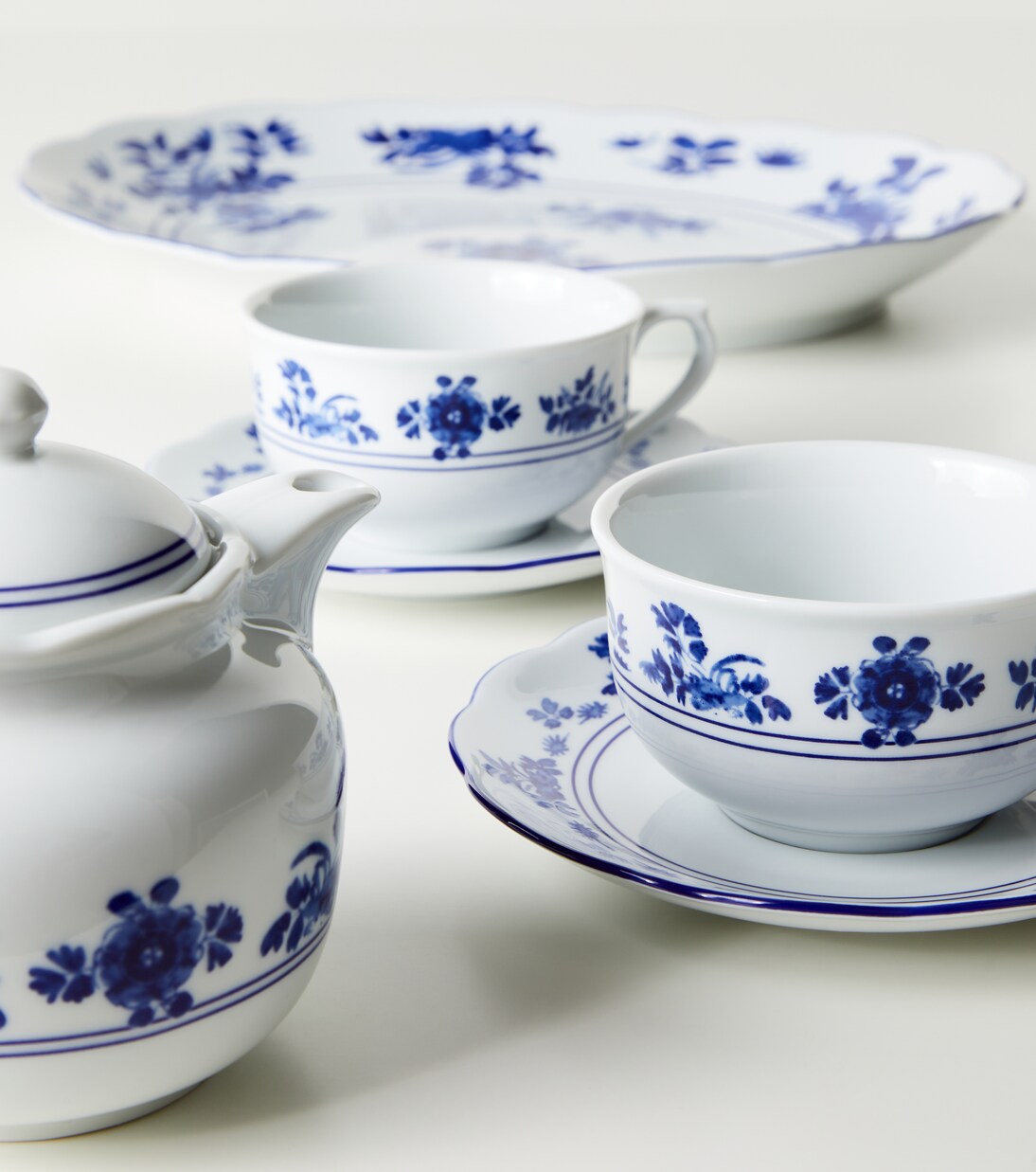 Gloria set of 2 porcelain teacups and saucers | Cabana
