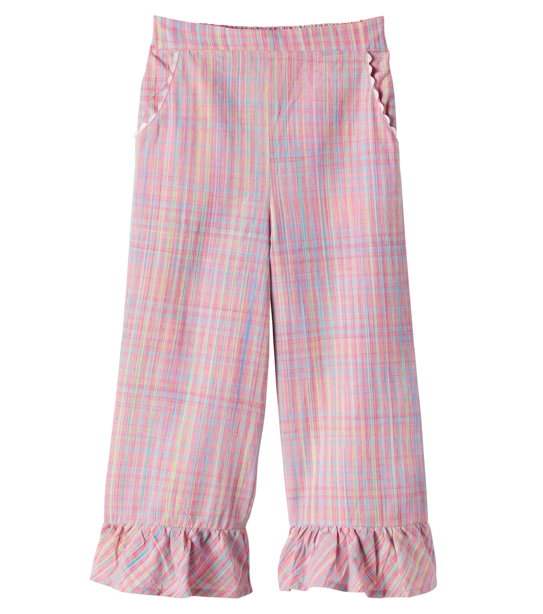 Loukie checked ruffled cotton pants | Louise Misha