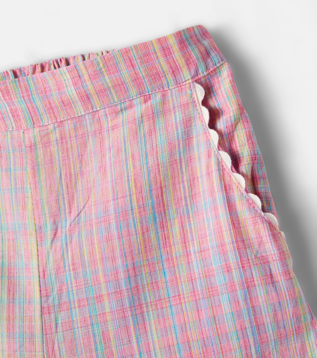 Loukie checked ruffled cotton pants | Louise Misha