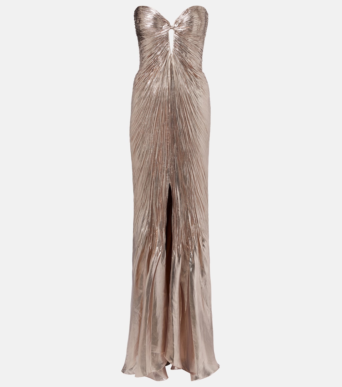 Mirren silk-blend chiffon bustier gown | Maria Lucia Hohan