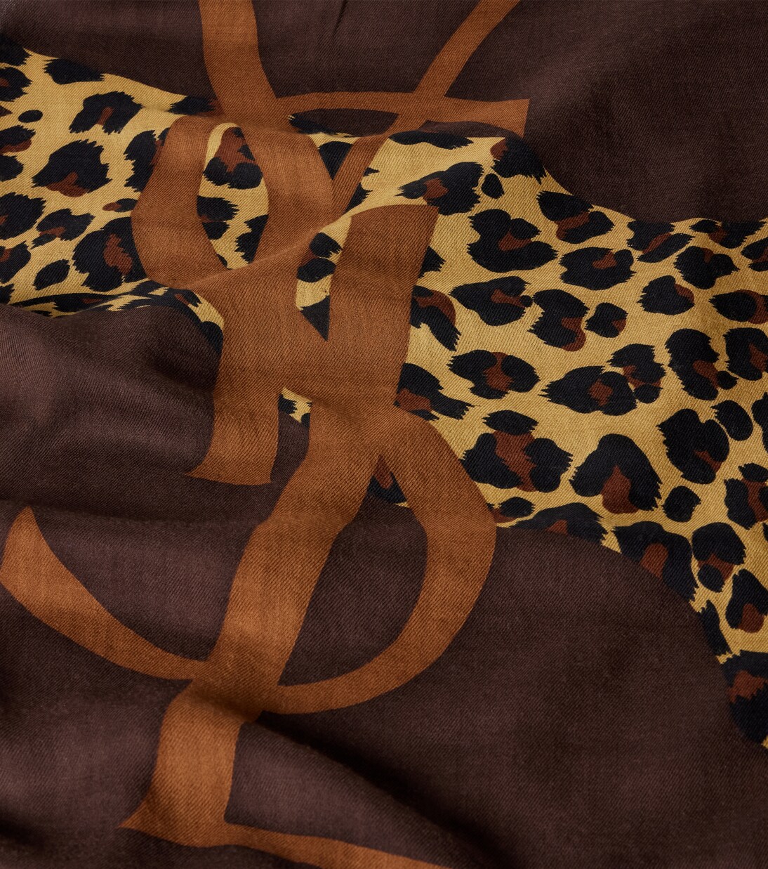 Cassandre printed wool twill scarf | Saint Laurent