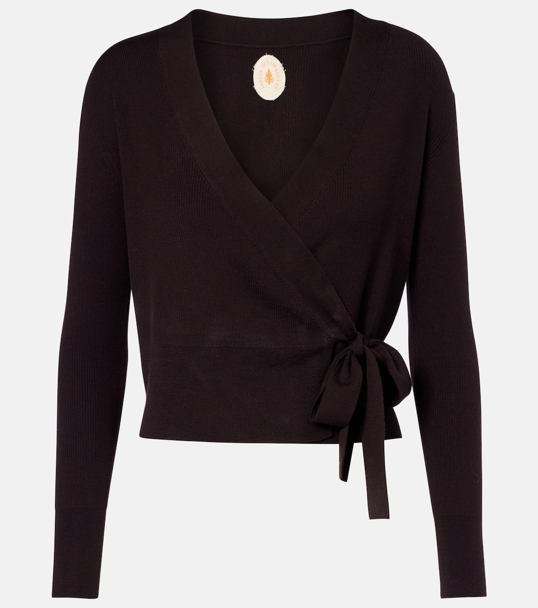 Virgin wool wrap cardigan | Jardin des Orangers