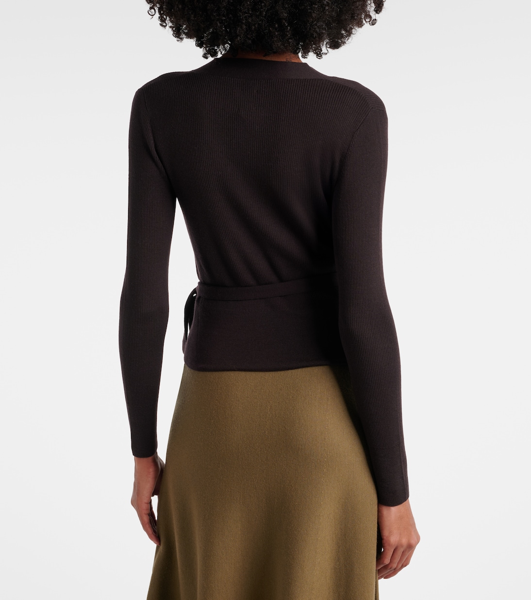 Virgin wool wrap cardigan | Jardin des Orangers