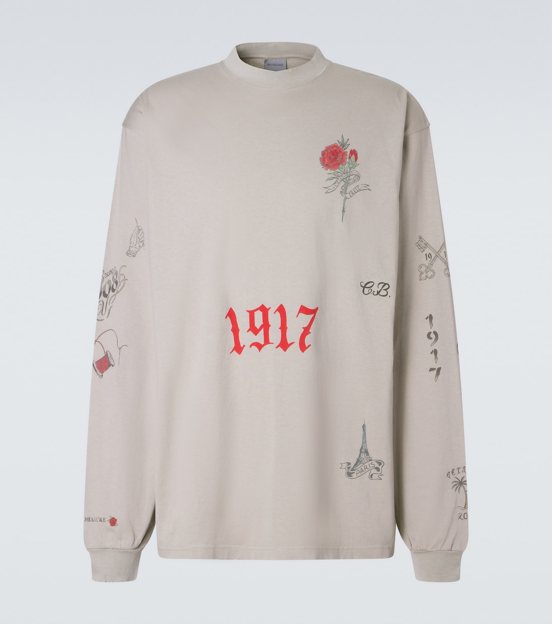 Bedrucktes Longsleeve aus Baumwoll-Jersey | Balenciaga