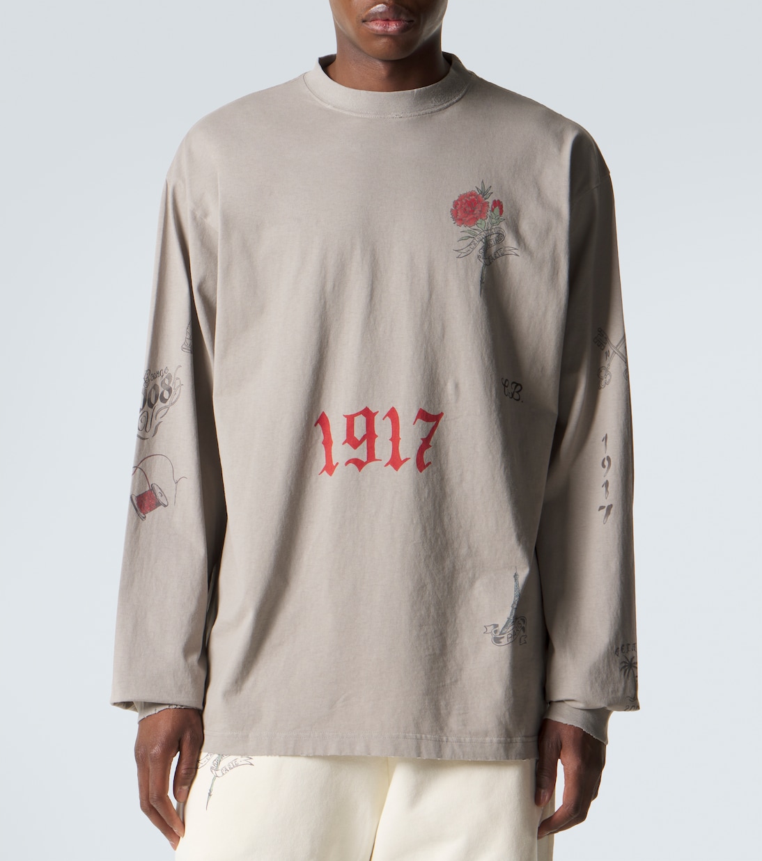 Bedrucktes Longsleeve aus Baumwoll-Jersey | Balenciaga