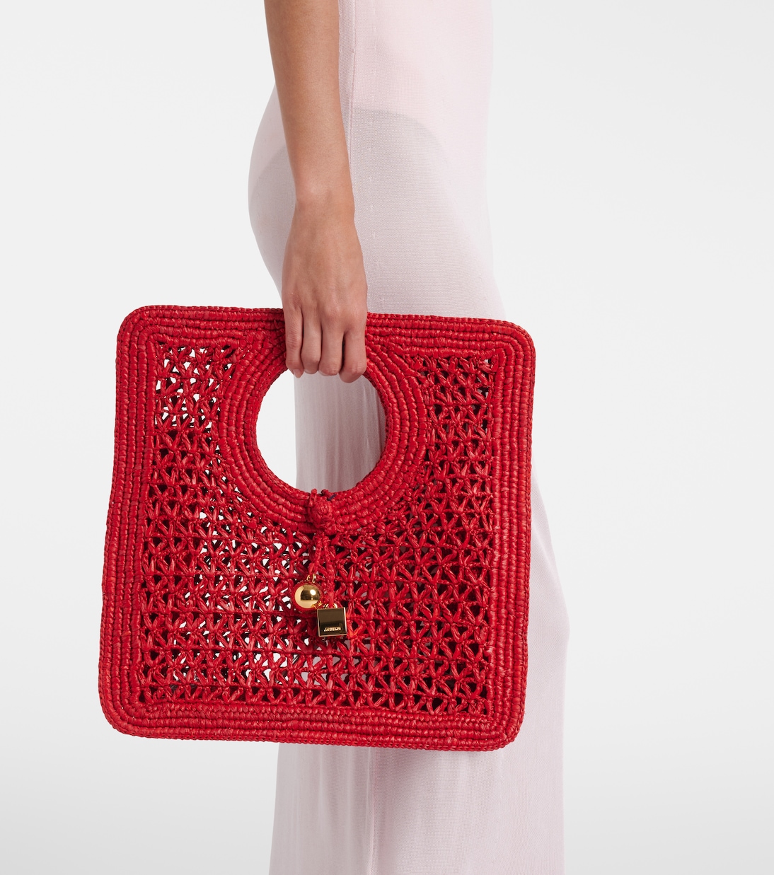 Spiaggia Small raffia top-handle bag | Jacquemus