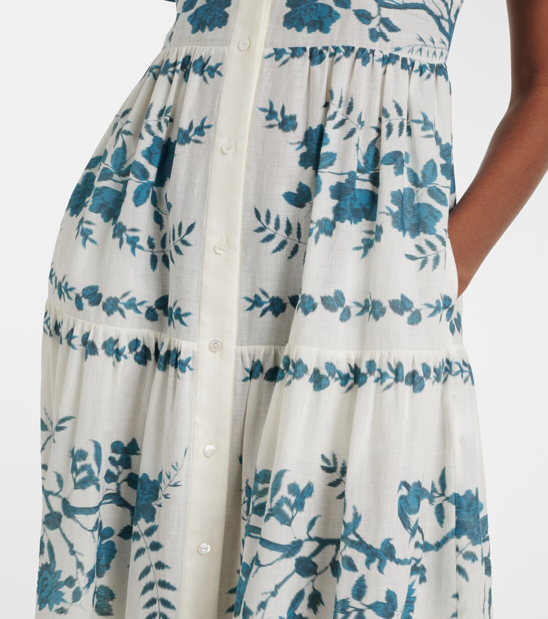 Hemdblusenkleid aus Baumwolle und Leinen | Erdem