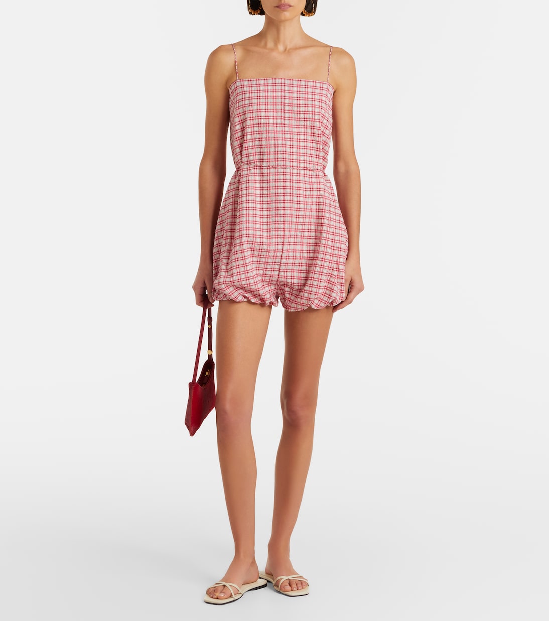 Riatto checked cotton romper | Faithfull