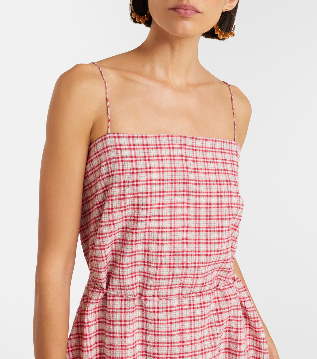 Riatto checked cotton romper | Faithfull