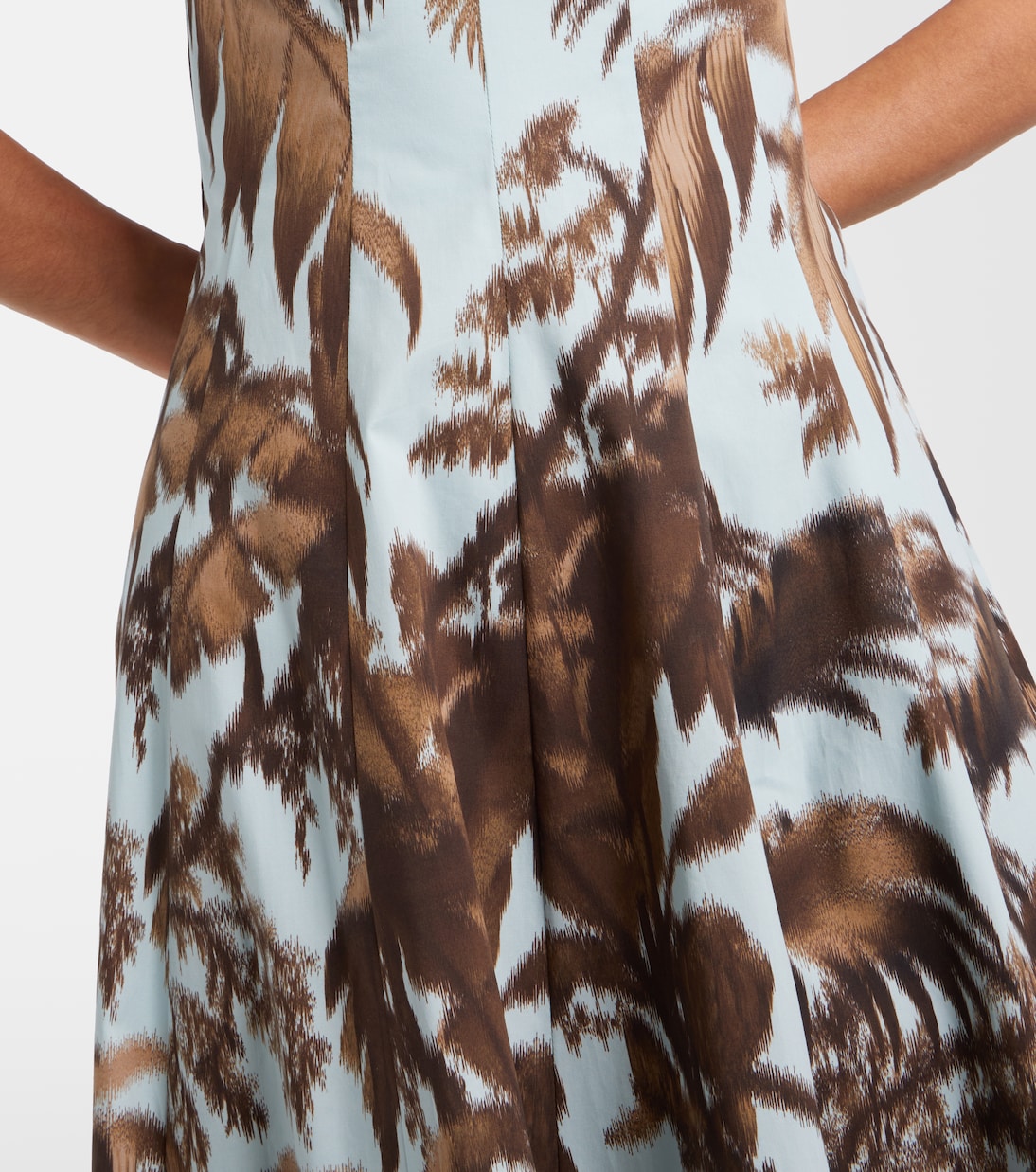 Vestido midi de popelín en mezcla de algodón | Oscar de la Renta
