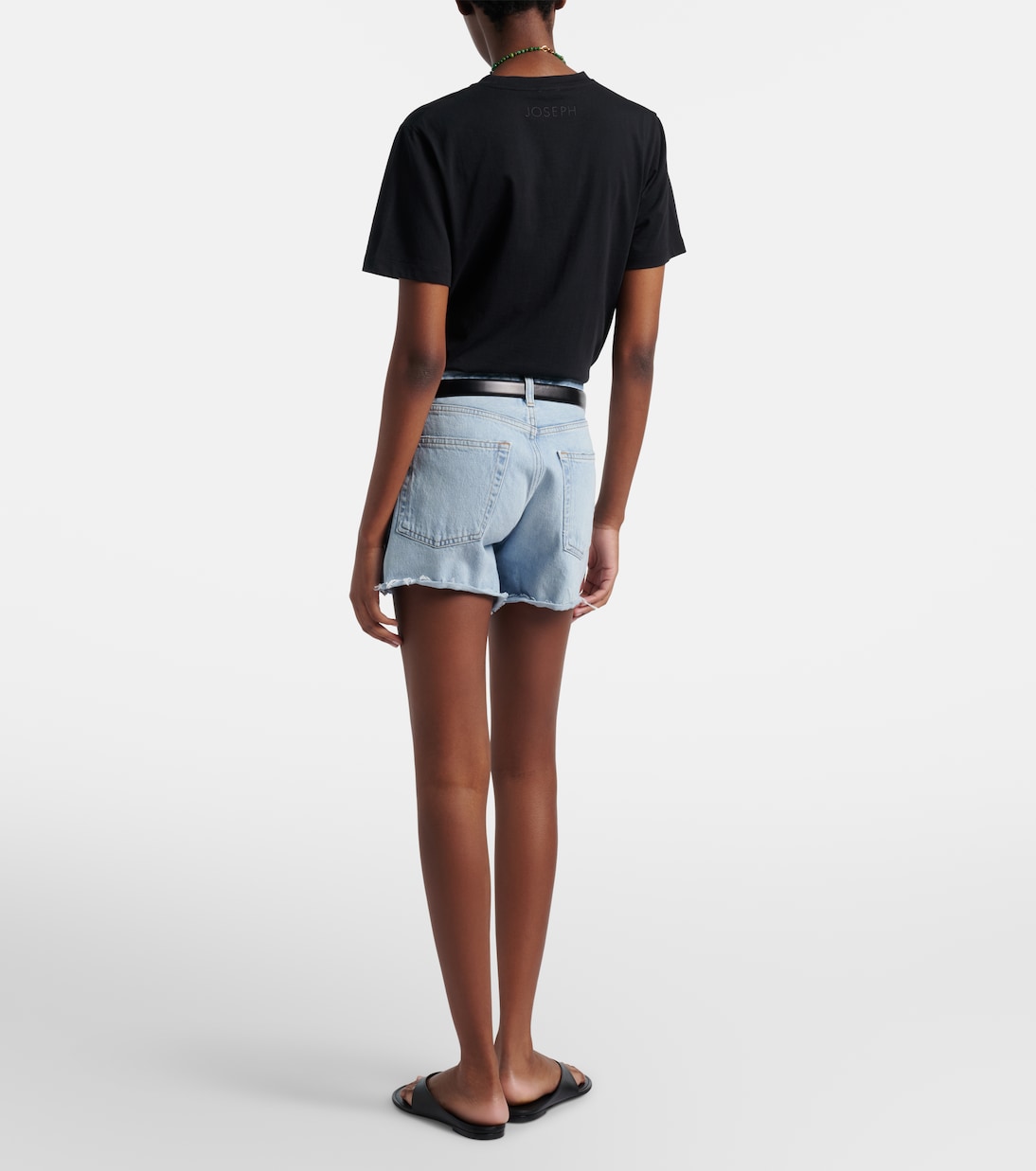 Parker Long distressed denim shorts | Agolde