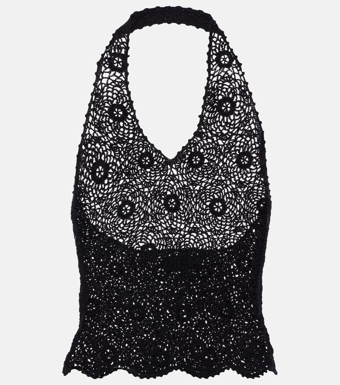 Ventura crochet halterneck cotton top | Nili Lotan