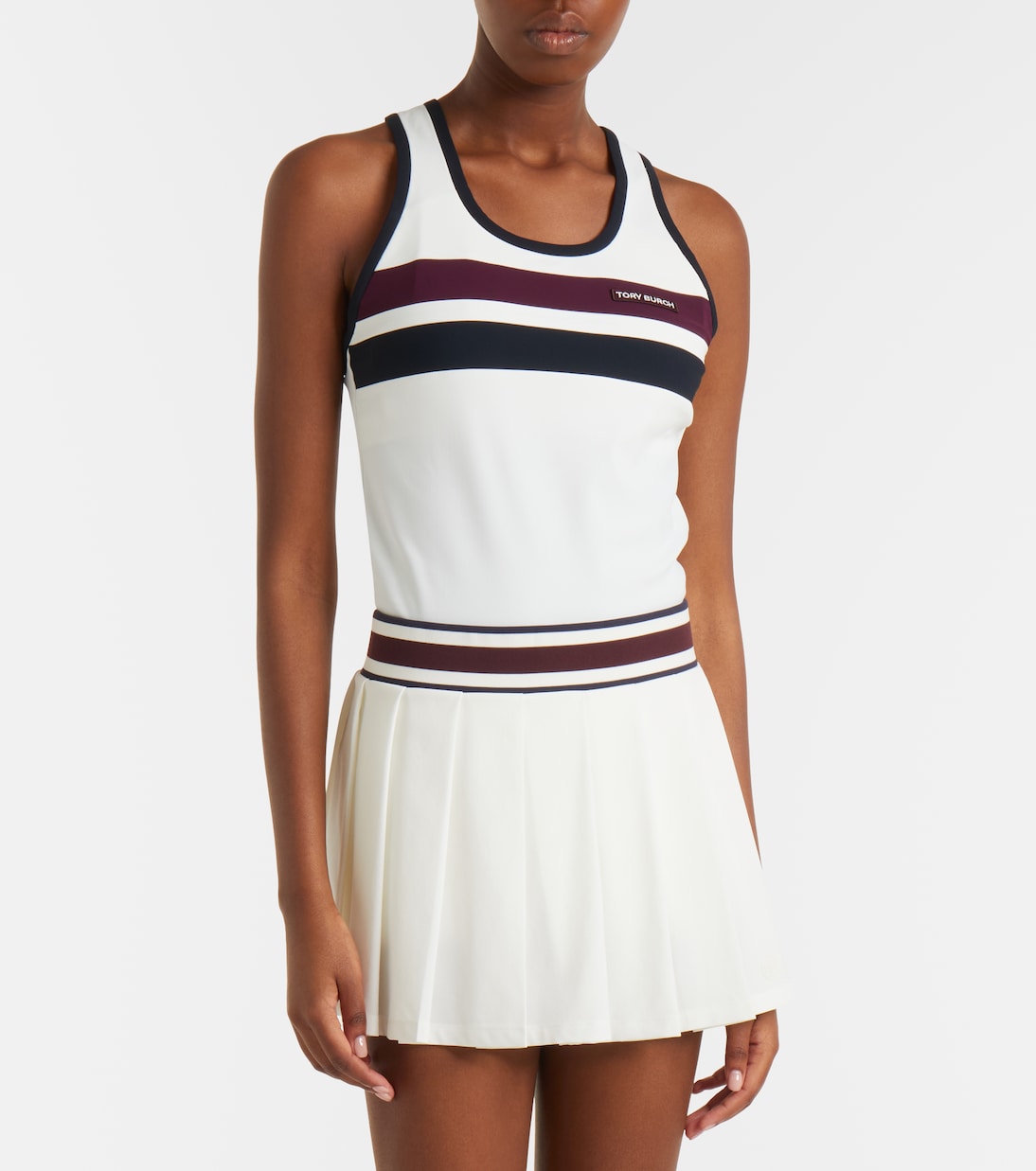 Striped jersey tank top | Tory Burch