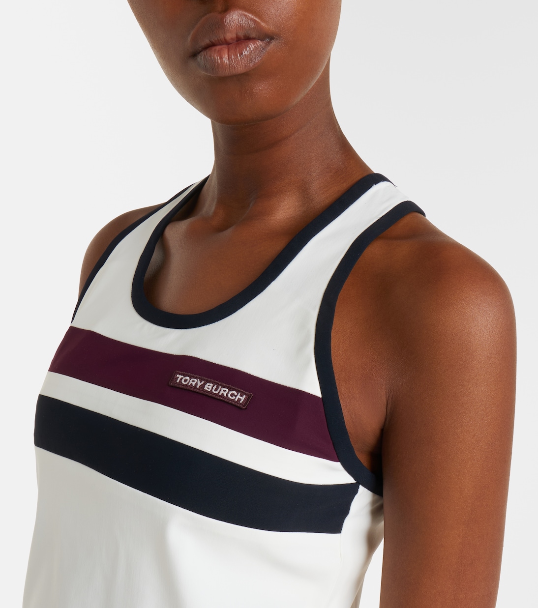 Striped jersey tank top | Tory Burch