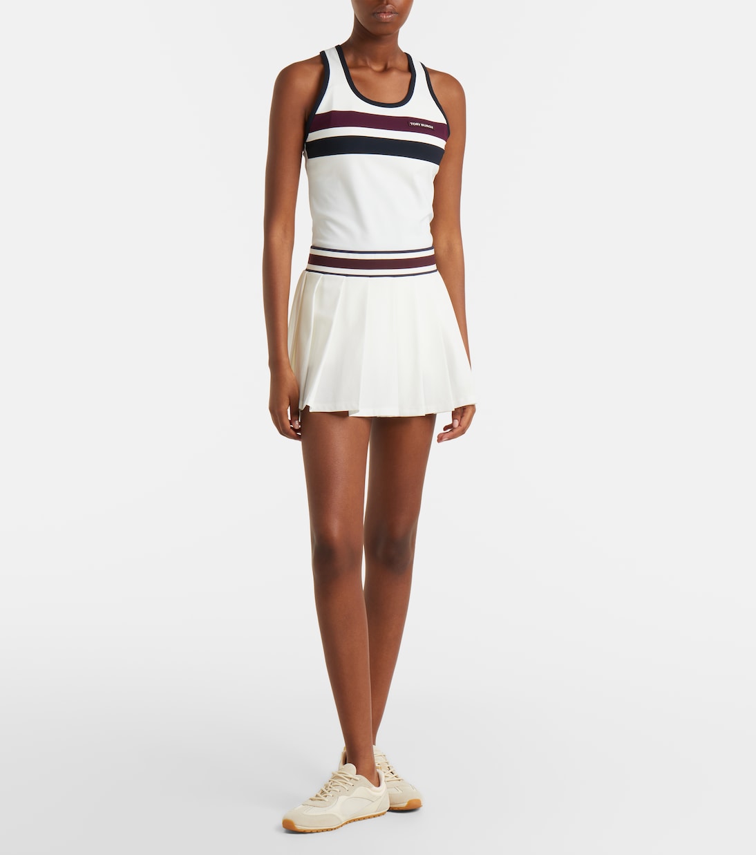 Striped jersey tank top | Tory Burch
