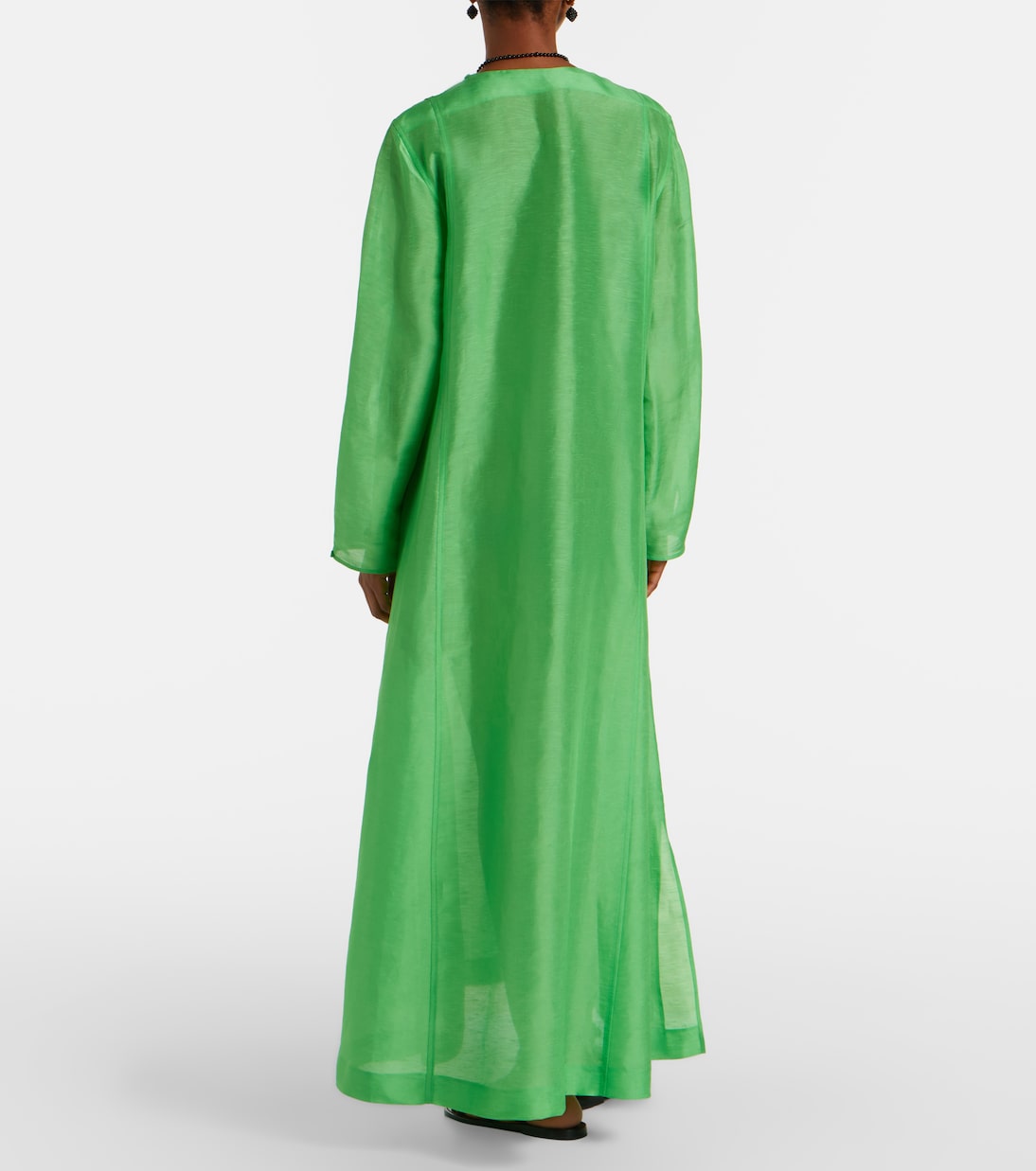 Caftano in lino e seta plissé | Tory Burch