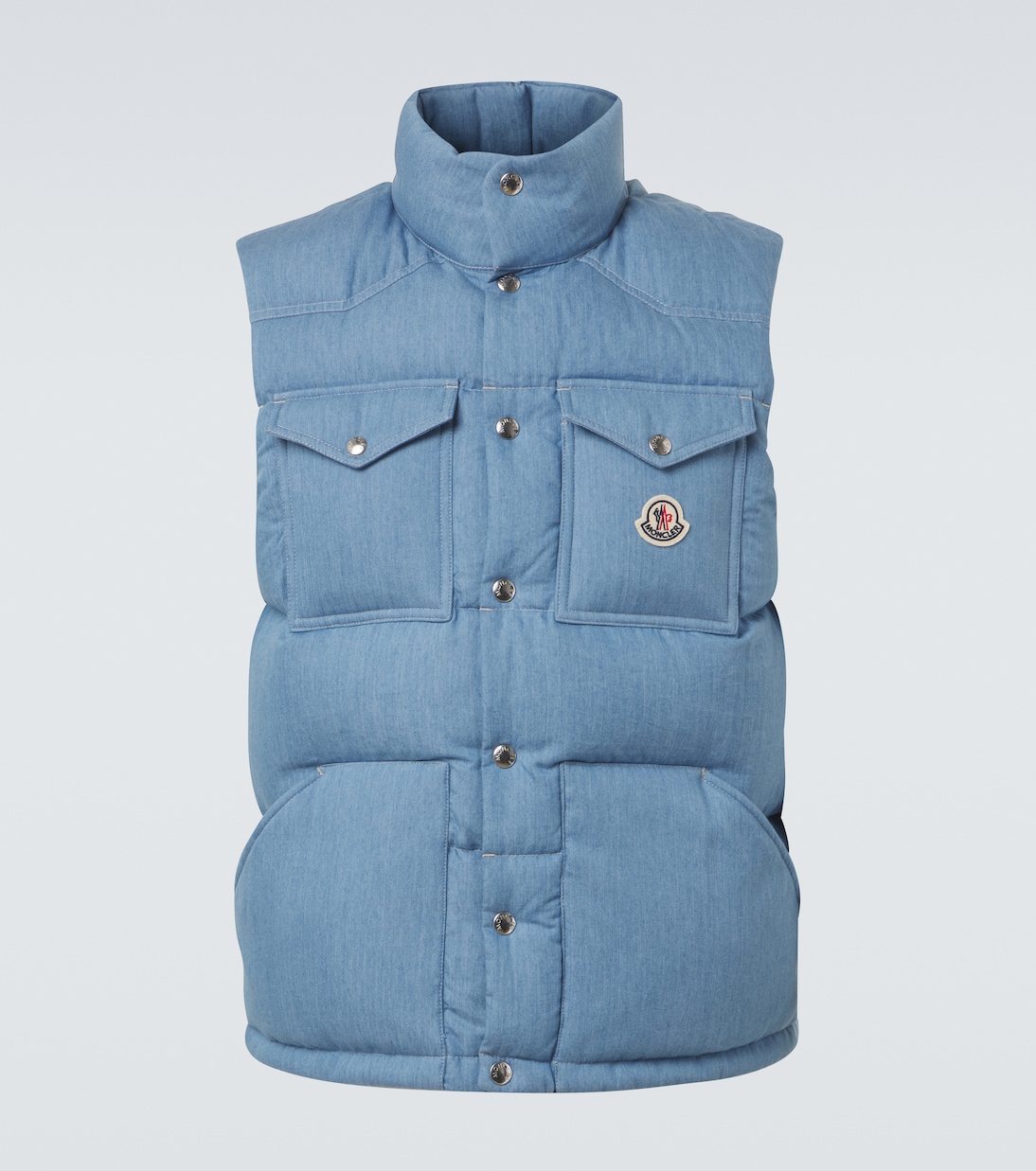 Ervional denim down vest | Moncler