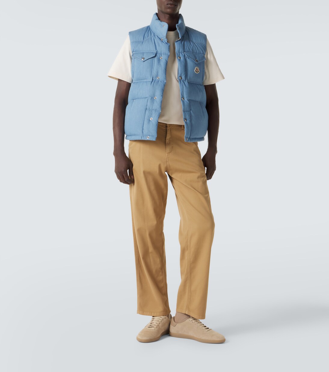 Ervional denim down vest | Moncler