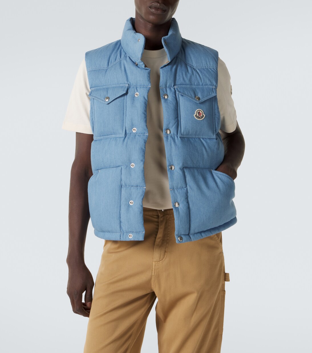 Ervional denim down vest | Moncler
