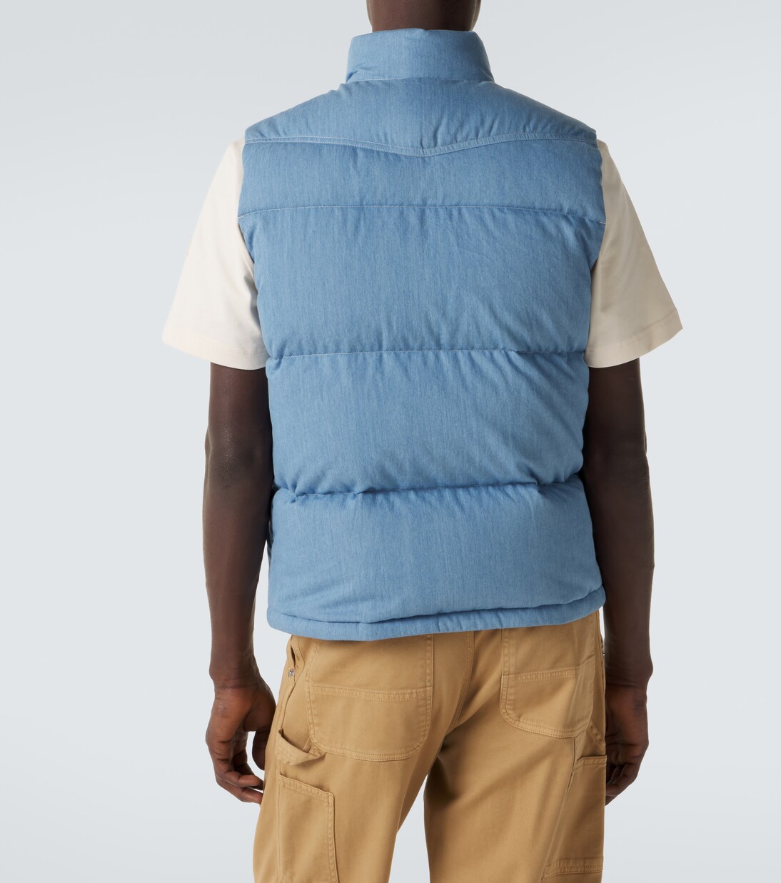 Ervional denim down vest | Moncler