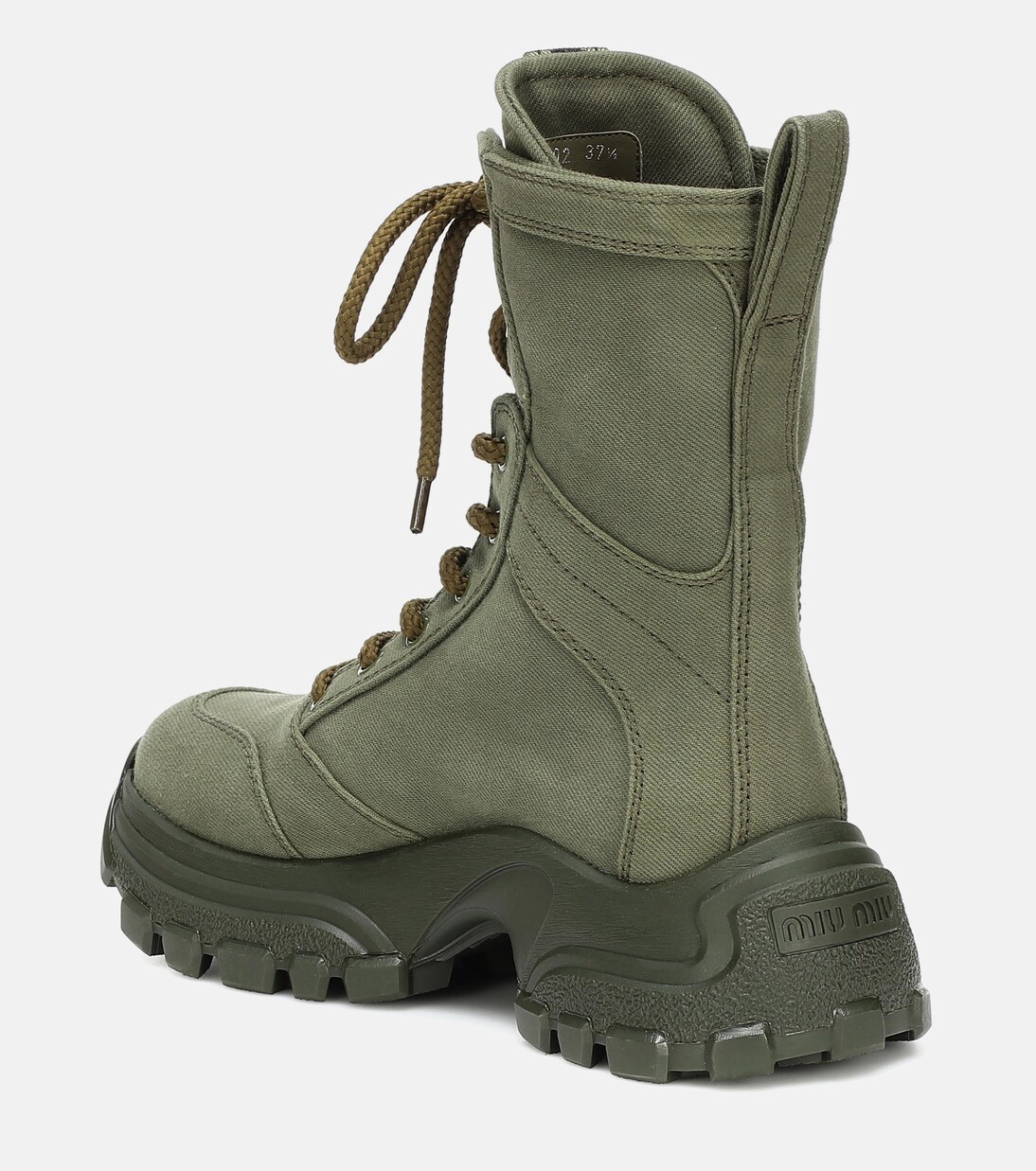 Schnürstiefel aus Canvas | Miu Miu