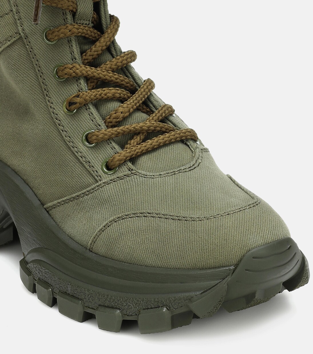 Schnürstiefel aus Canvas | Miu Miu