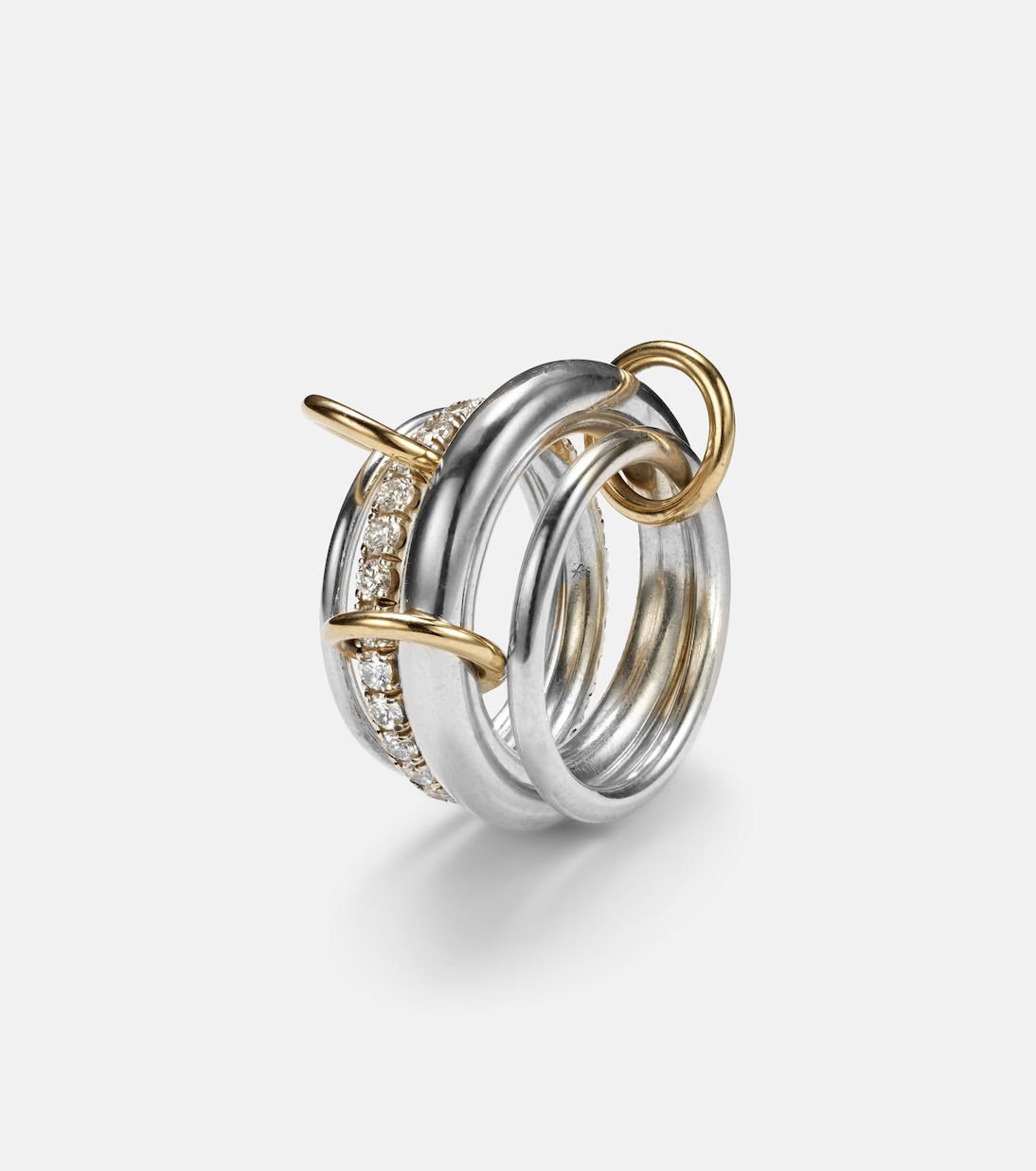 Ring Luna aus Sterlingsilber mit 18kt Gelbgold (750/1000) und Diamanten | Spinelli Kilcollin