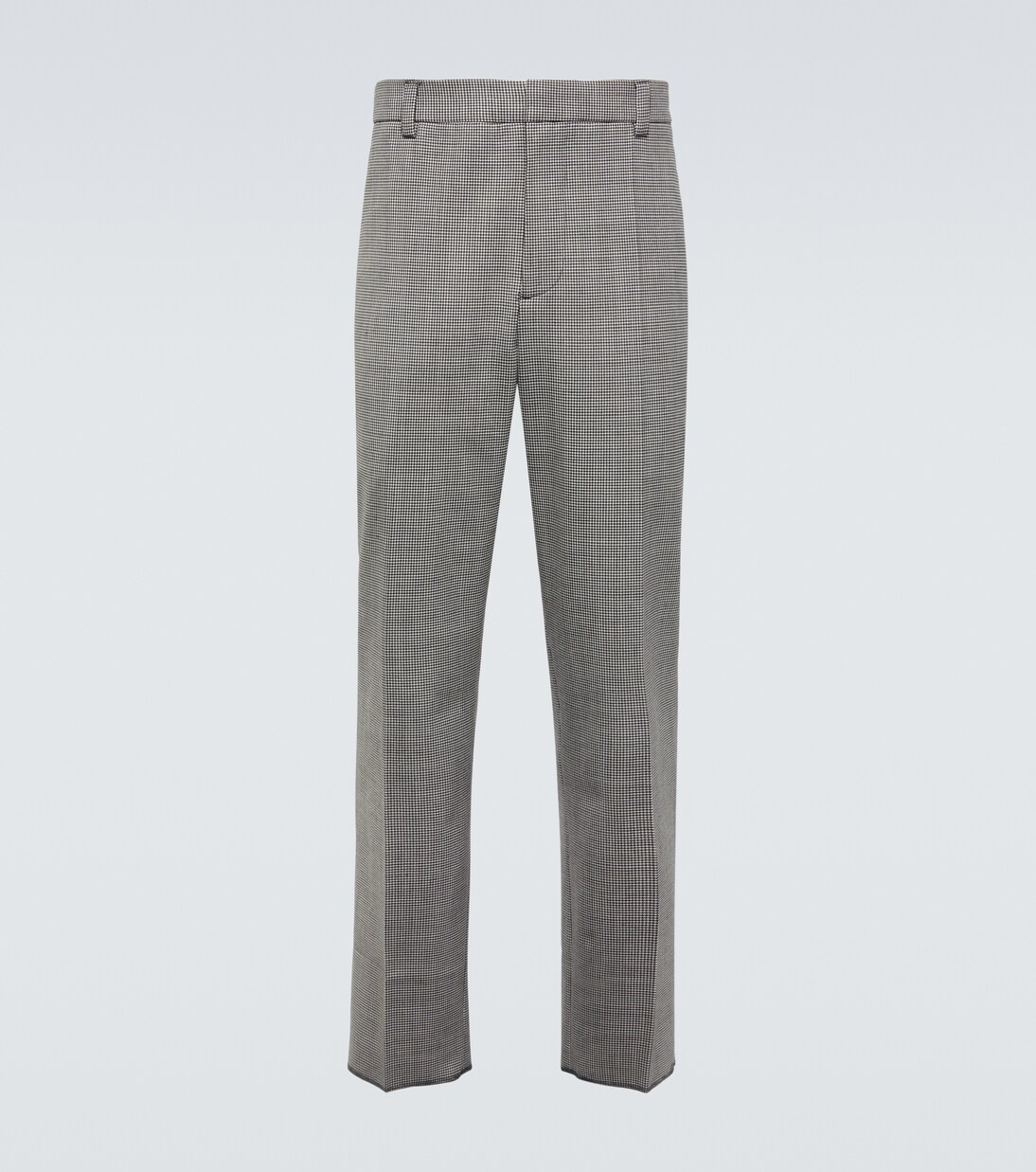 Checked high-rise straight pants | Nanushka
