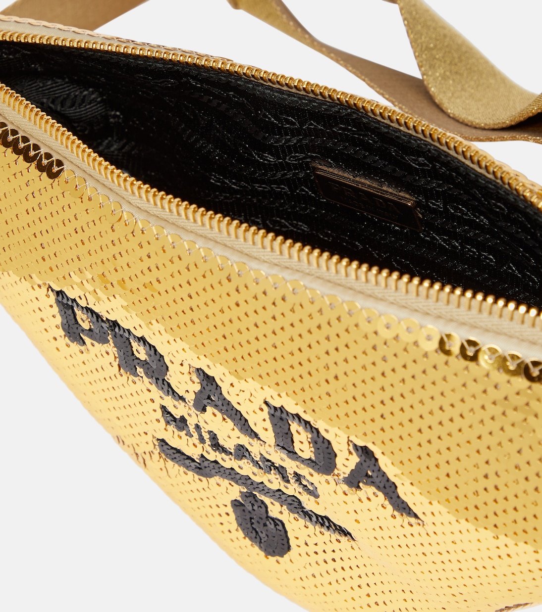 Borsa a spalla con paillettes | Prada