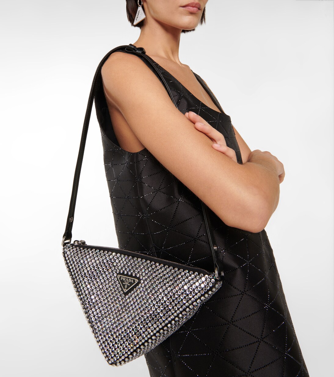 Etui Triangle mit Kristallen | Prada