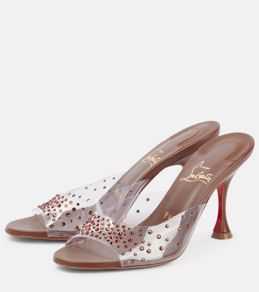 Nudes Degramule embellished mules | Christian Louboutin