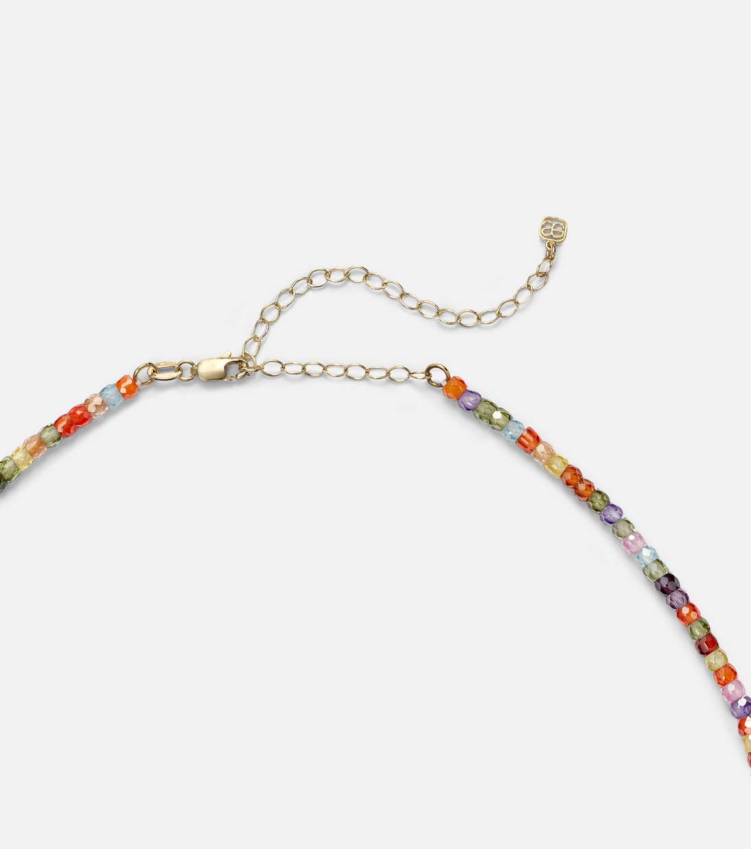 Halskette Evil Eye aus Zirkon mit 14kt Gelbgold (585/1000) und Edelsteinen | Sydney Evan