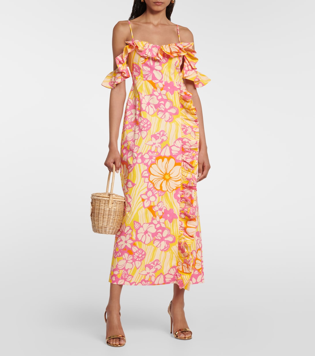 Robe midi Fenella en coton | Alémais