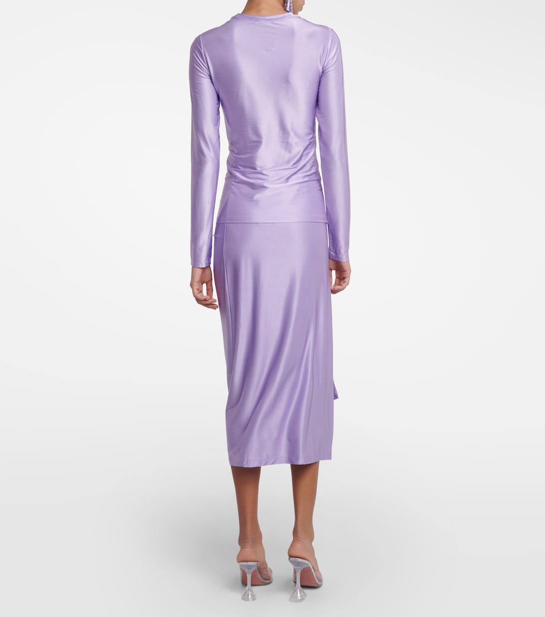 Gathered satin top | Rabanne