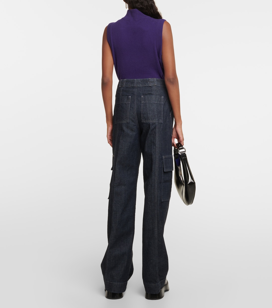 X EmRata High-Rise Cargo-Jeans Amia | AG Jeans