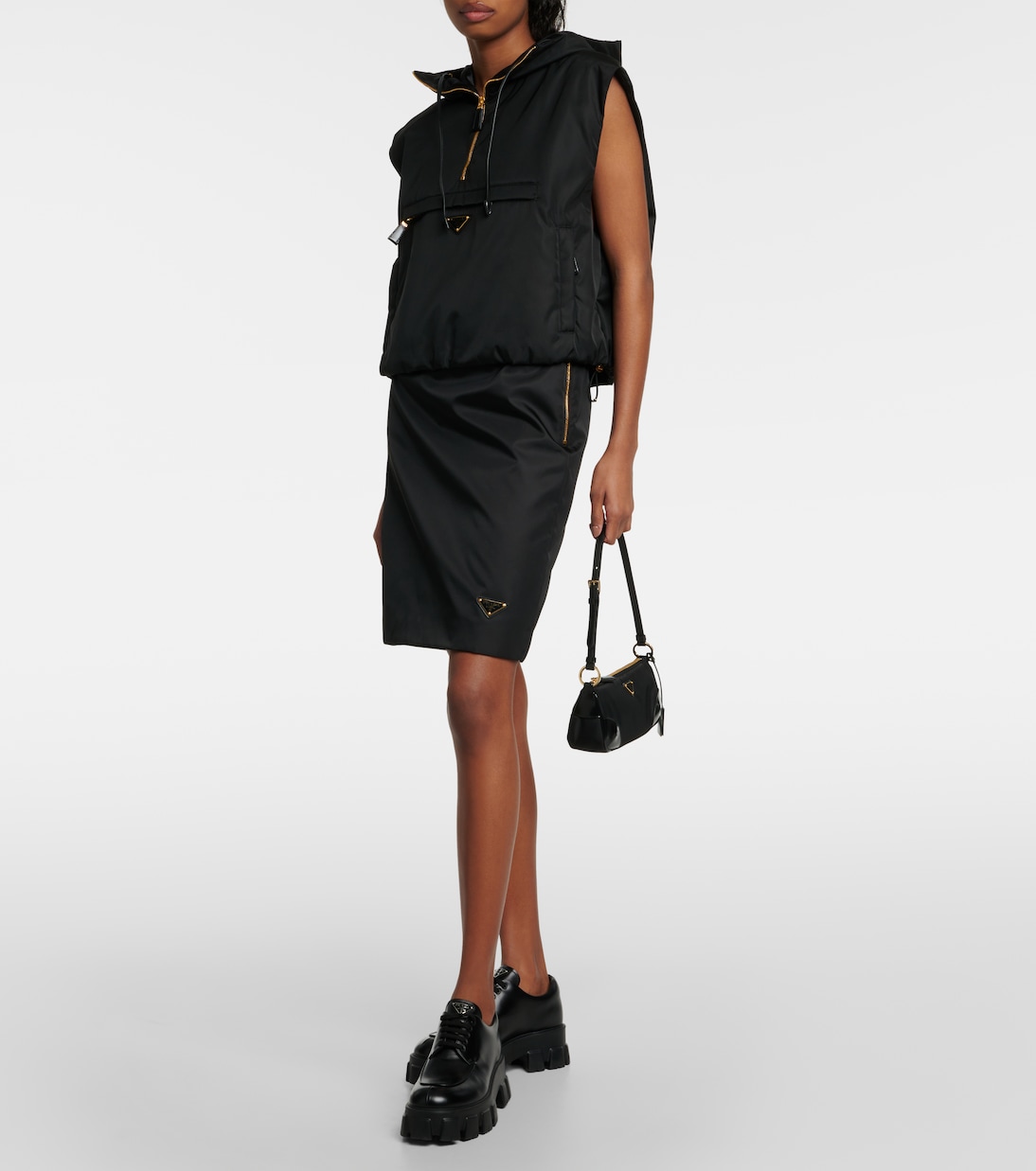 Jupe crayon en Re-Nylon | Prada