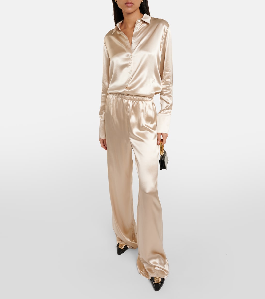 Weite Pyjama-Hose aus Satin | Ferragamo