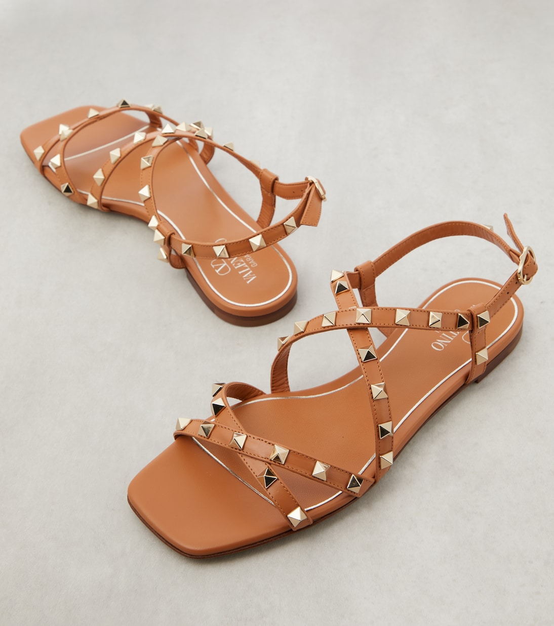 Sandalen Rockstud aus Leder | Valentino Garavani