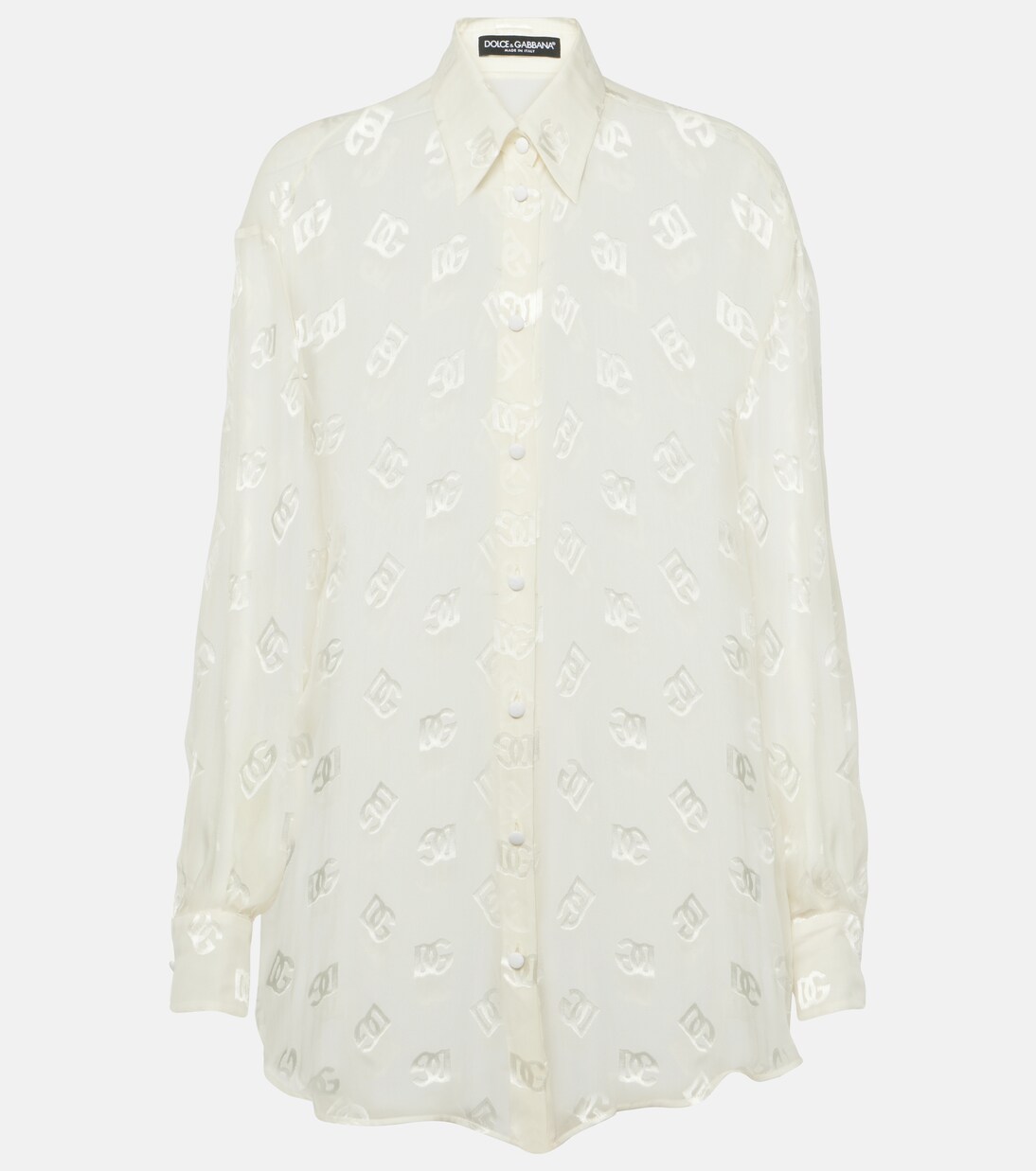 Hemd Burnout aus Seide | Dolce&Gabbana