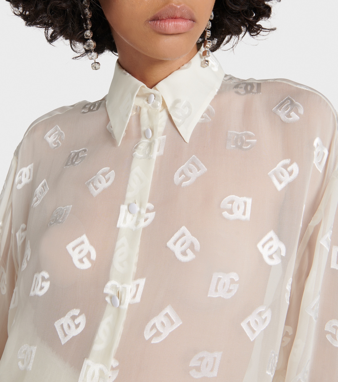 Hemd Burnout aus Seide | Dolce&Gabbana
