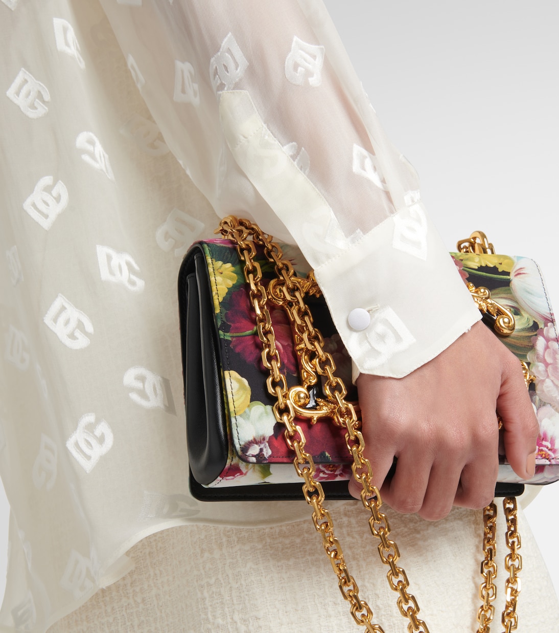 Hemd Burnout aus Seide | Dolce&Gabbana