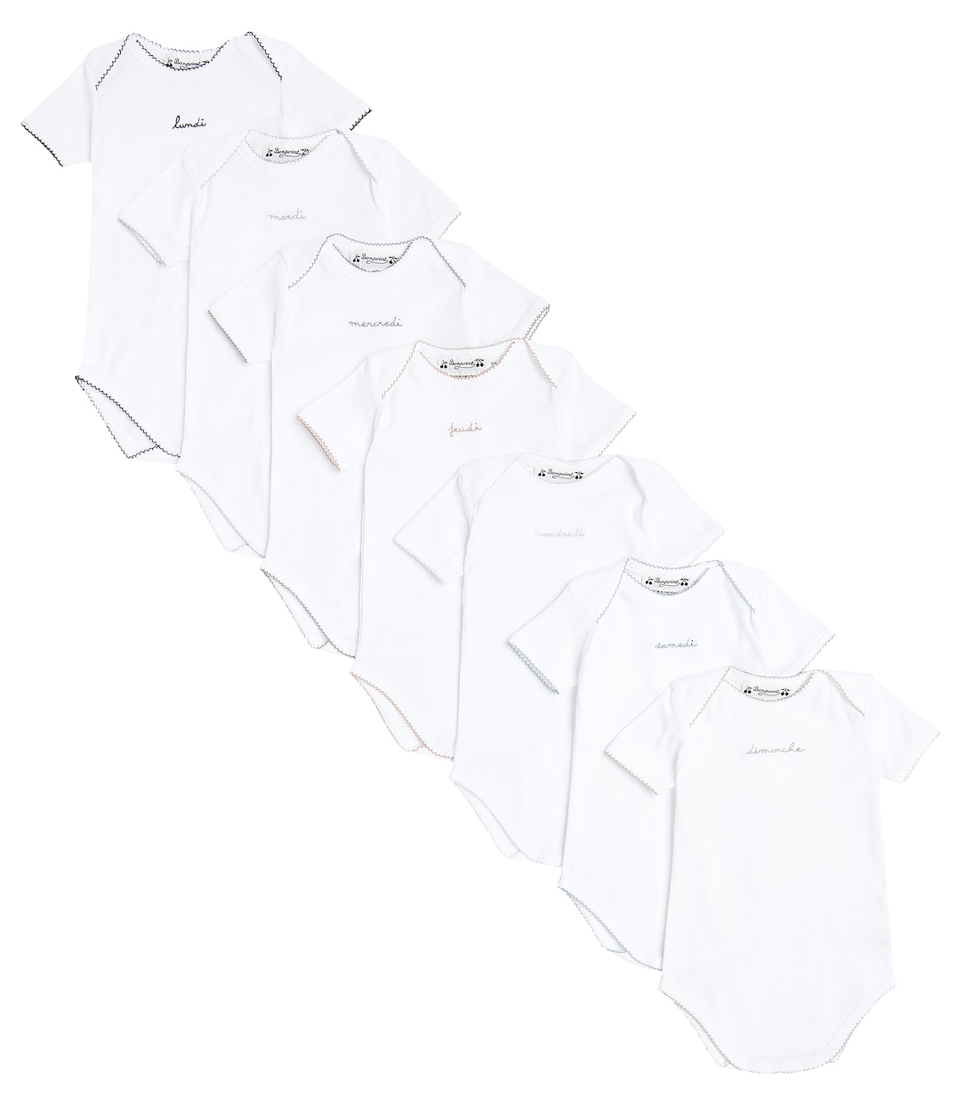 Baby set of 7 printed cotton jersey bodysuits | Bonpoint