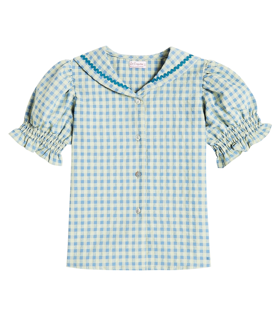 Georgina gingham cotton-blend shirt | La Coqueta